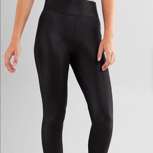 Faux Leather High Rise Legging Matte Black